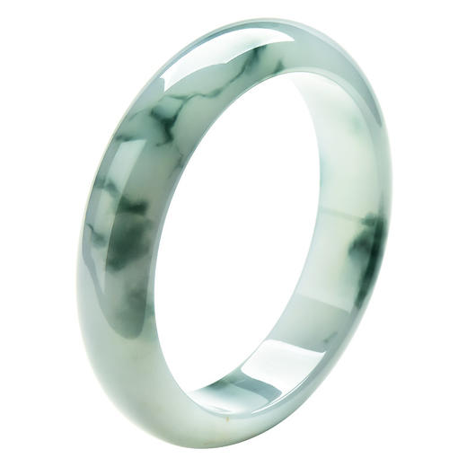 ZHX-玉萌色缅甸冰种飘花翡翠手镯 商品图4