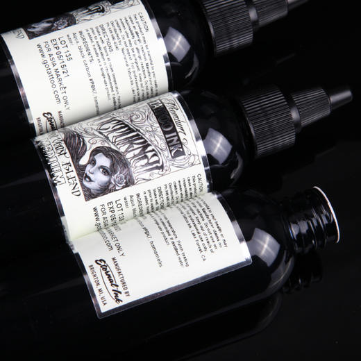 BISHOP纹身色料套装惊蛰刺青正品颜料图腾黑色夜色3色阶 商品图4