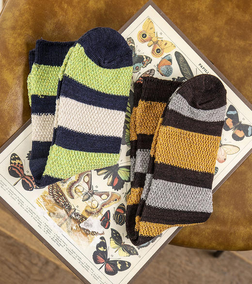 THS 12.27-无 必囤单品 横条纹袜子 两色可选  均码 CU302 商品图1