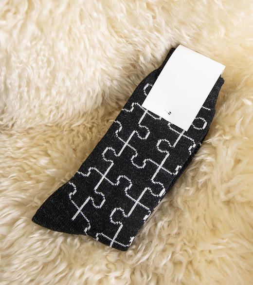 THS 12.27-无 必囤单品 迷宫印花 针织袜 四色可选  均码 CU227 商品图2