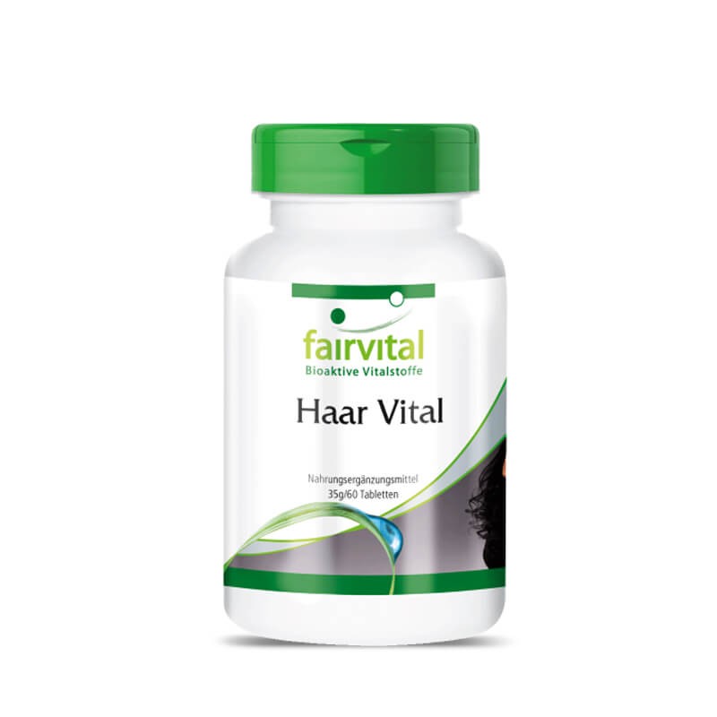 FAIRVITAL 德国 头发营养素片维生素B6片 60粒/瓶(白发转黑,头发更光泽)JPY带授权招加盟代理