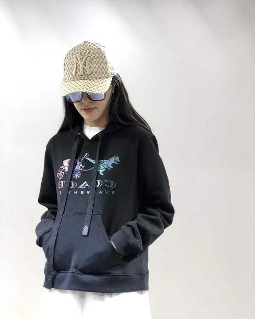 点此购买蔻驰女款刺绣亮片连帽卫衣十一135781