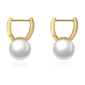 Pearl moments 小水桶 职场经典系列 18K金天然淡水珍珠耳钉