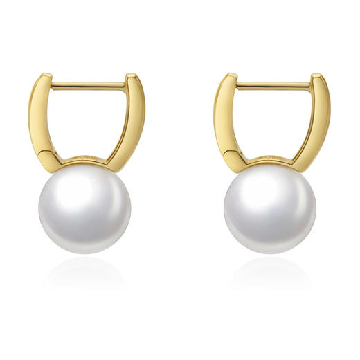 Pearl moments 小水桶 职场经典系列 18K金天然淡水珍珠耳钉 商品图0
