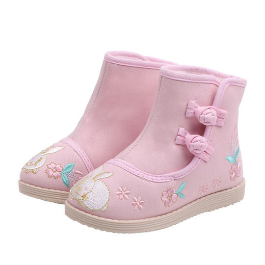SH-703秋冬新款女童靴子儿童绣花棉鞋 商品图4
