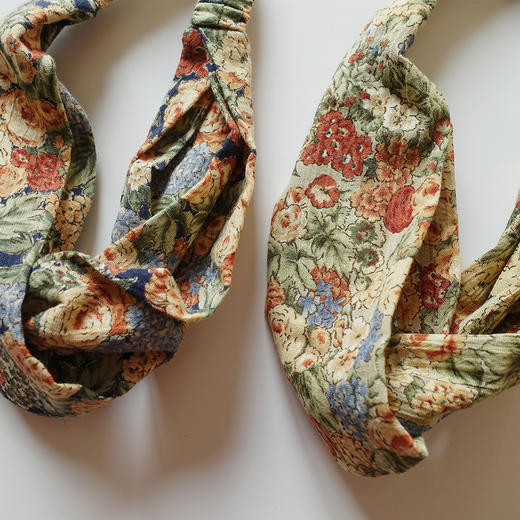 HUGOJIRO窄版发带插画复古小花 商品图1