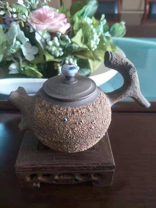 台湾名家丨余华宁 岩矿柴烧木纹壶 商品图1