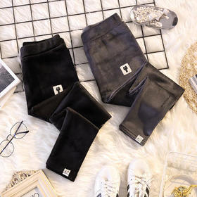 AHM-847冬季加绒加厚弹力松紧裤腰超暖双面绒保暖裤
