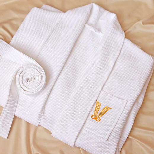 维也纳 纯棉浴袍浴衣 睡袍 会呼吸的华夫格（薄厚可选） 商品图4