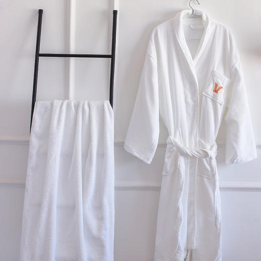 维也纳 纯棉浴袍浴衣 睡袍 会呼吸的华夫格（薄厚可选） 商品图5