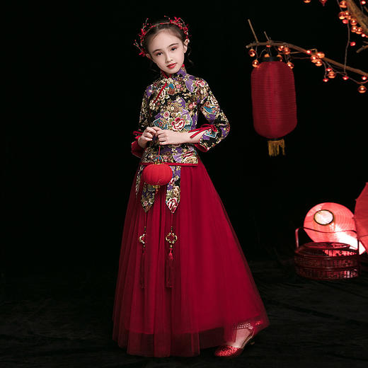 DSMF-D000秋冬新款中国风唐装儿童拜年服秀禾服 商品图3