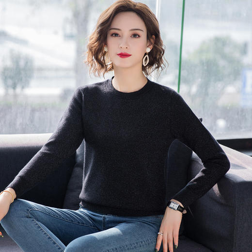 FCY  YS8778韩版宽松套头圆领毛衣女百搭针织 商品图4