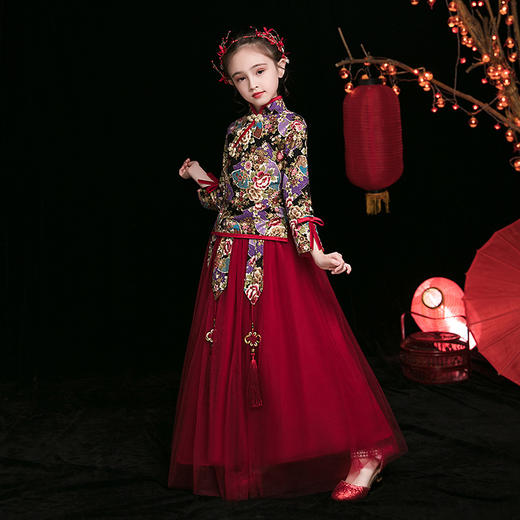 DSMF-D000秋冬新款中国风唐装儿童拜年服秀禾服 商品图2