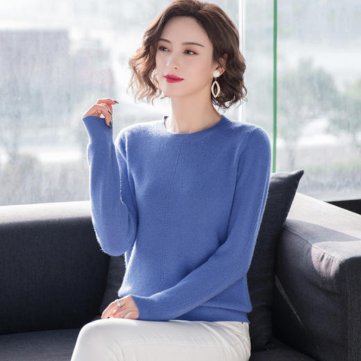 FCY  YS8778韩版宽松套头圆领毛衣女百搭针织 商品图1