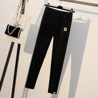 AHM-847冬季加绒加厚弹力松紧裤腰超暖双面绒保暖裤 商品图1