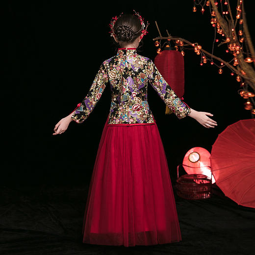 DSMF-D000秋冬新款中国风唐装儿童拜年服秀禾服 商品图4
