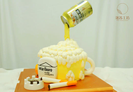 啤酒造型蛋糕