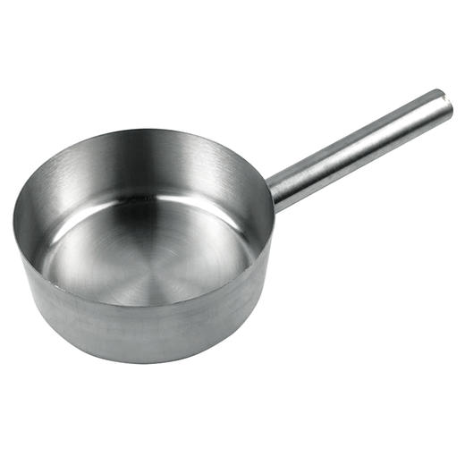不锈钢水勺商用圆形无磁平底水瓢加厚厨房食堂大小号水壳水舀子