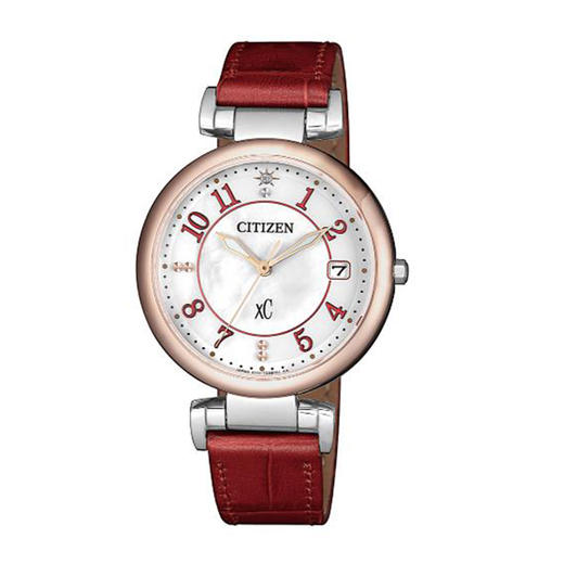 西铁城日本官方正品防水皮带贝母盘XC系列光动能女表EO1196-07W 商品图2