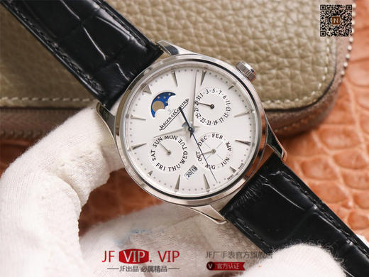 V9积jia大师万年历自动机械表（官方型号：白面130842J，黑面1308470，金面1302520，灰面130354J）同原装尺寸39mm实现868机芯所有的功能。男士腕表，皮表带自动机械机芯 商品图2