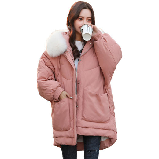 BF-F85冬季新款气质韩版宽松大码长袖连帽宽松型外套 商品图4