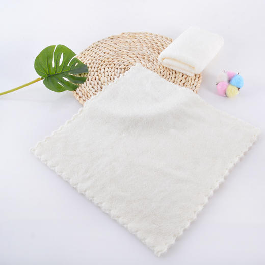 高密珊瑚绒洗脸素色方巾居家日用 商品图8