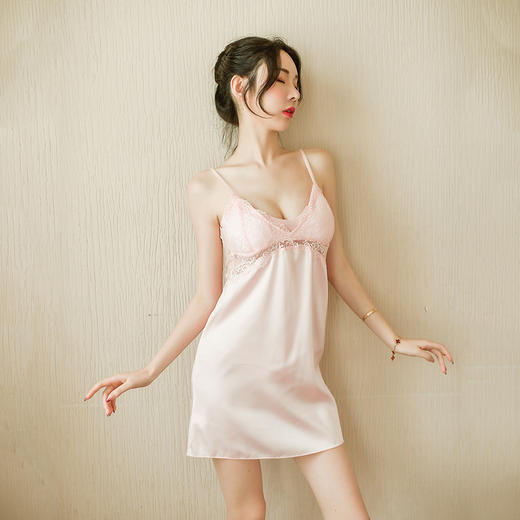 忌平庸情趣内衣新款女夏性感睡裙蕾丝吊带情趣内衣露背胸垫聚拢睡衣代发8291JPY带授权招加盟代理 商品图3