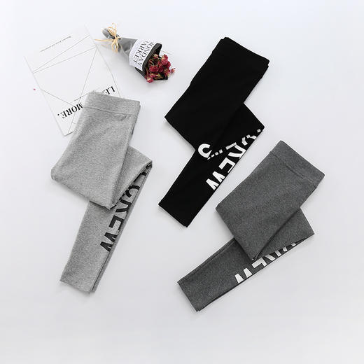 忌平庸流行女纯棉春秋薄款印花字母打底裤JPY带授权招加盟代理 商品图4