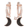 【品牌授权】Swarovski 施华洛世奇 女士黑色月亮星星元素时尚优雅镀玫瑰金DUO MOON系列 HOOP穿孔耳环 5440458 商品缩略图0