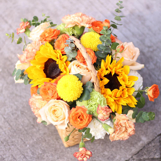 生日鲜花玫瑰花篮【春晖遍四方】礼花送女生朋友爱人闺蜜领导长辈探望花店鲜花送货上门 商品图8