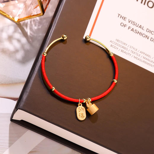 红手绳手链女 小众学生闺蜜红色手镯手时尚饰品 商品图5