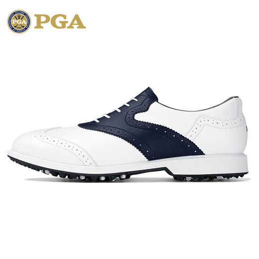 美国PGA 高尔夫球鞋 男士鞋子 超轻超防水 防侧滑鞋钉 英伦绅士风 商品图0