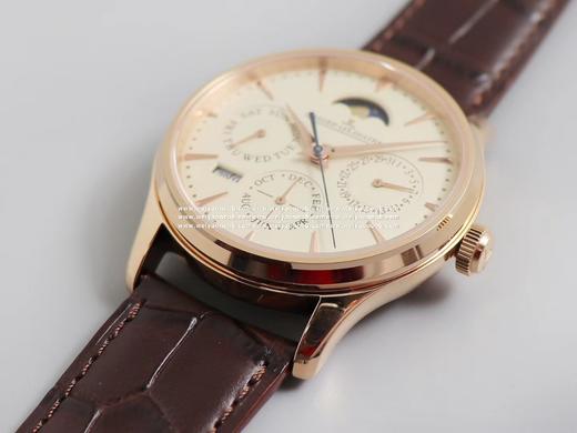 NOOB official积jia大师万年历自动机械表（官方型号：白面130842J，黑面1308470，金面1302520，灰面130354J）同原装尺寸39mm实现868机芯所有的功能。美洲鳄鱼皮 商品图11