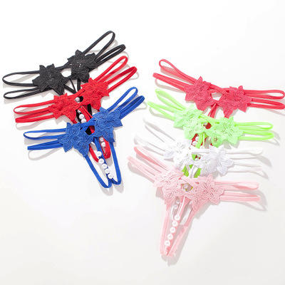 忌平庸情趣内衣Erotic Lingerie Open Crotch珍珠按摩情趣丁字内裤女士性感开裆JPY带授权招加盟代理 商品图0