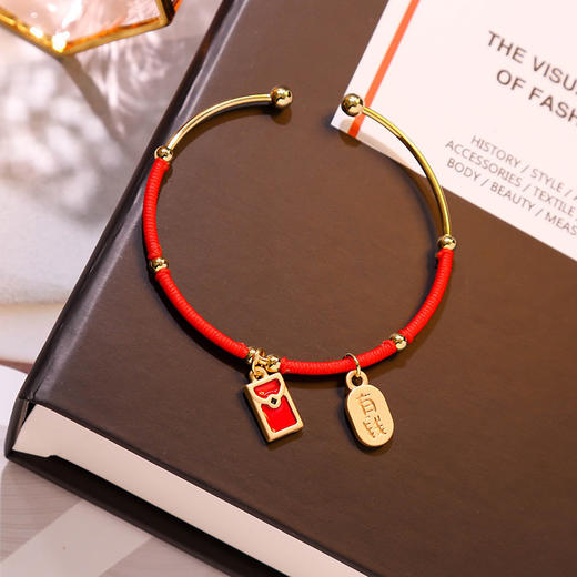 红手绳手链女 小众学生闺蜜红色手镯手时尚饰品 商品图7