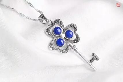 [ 青琅轩 ]  青金石钥匙吊坠 商品图3