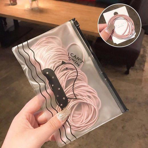 简约小圈细款发绳少女扎头发高弹力时尚饰品皮筋 商品图1