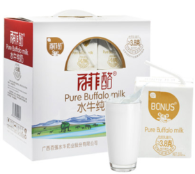 奶中贵族 百菲酪水牛纯奶200ml*12