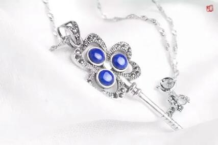 [ 青琅轩 ]  青金石钥匙吊坠 商品图2