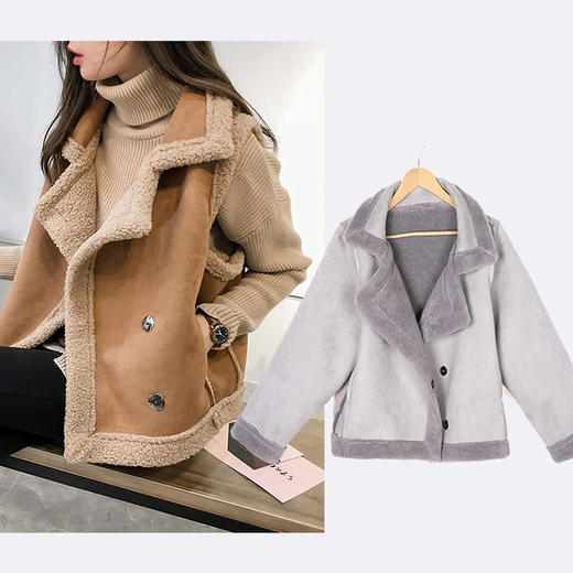 裁缝学苑 AG16女羊羔毛麂皮绒马甲马夹背心外套11服装裁剪图牛皮纸样 商品图0