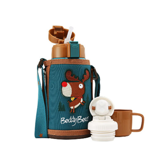 【一般贸易】杯具熊复古浮雕儿童保温杯 浮雕麋鹿款 600ml 商品图0