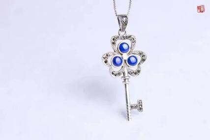 [ 青琅轩 ]  青金石钥匙吊坠 商品图1