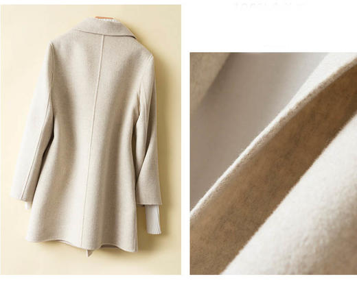 裁缝学苑 AG18女士双面羊绒赫本风外套11服装裁剪图牛皮纸样 商品图4
