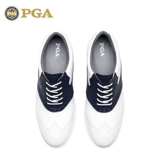 美国PGA 高尔夫球鞋 男士鞋子 超轻超防水 防侧滑鞋钉 英伦绅士风 商品图2
