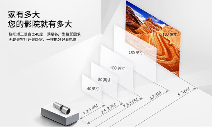 坚果p2投影机家用投墙小型便携式投影仪高清无线wifi手机家庭影院