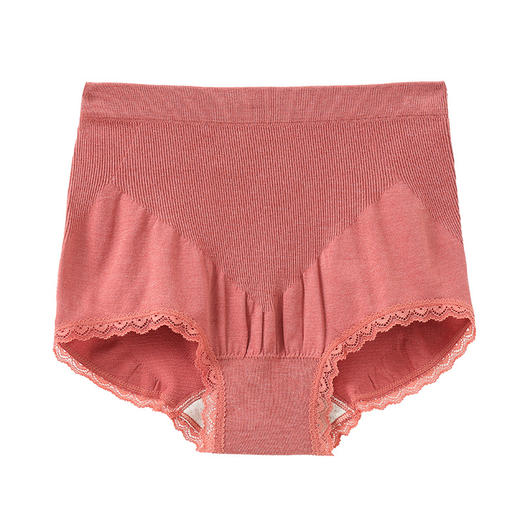 【必败榜——一年四季都好穿的小内】妈妈也可以穿 1909微塑身 臀部织造工艺别致 远红外 抗菌抵挡 秋冬纯色粘纤透气微塑身美体无缝生态裆女内裤　女士三角裤 商品图2