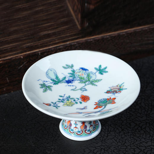 宝瓷林青花斗彩缠枝瑞果盘 商品图0