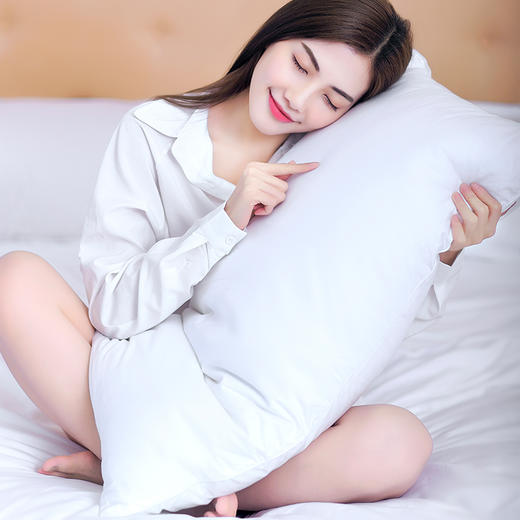 【会员专享】全棉羽丝绒枕 蓬松柔软 高性价比 48*88cm （含枕套）单个装 商品图1