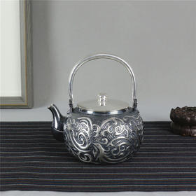 《龙凤呈祥》纯手作凤纹银壶