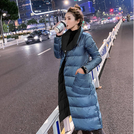 LYHB-5610新款白鸭绒中时尚轻薄双面穿韩版显瘦修身气质羽绒服女 商品图1